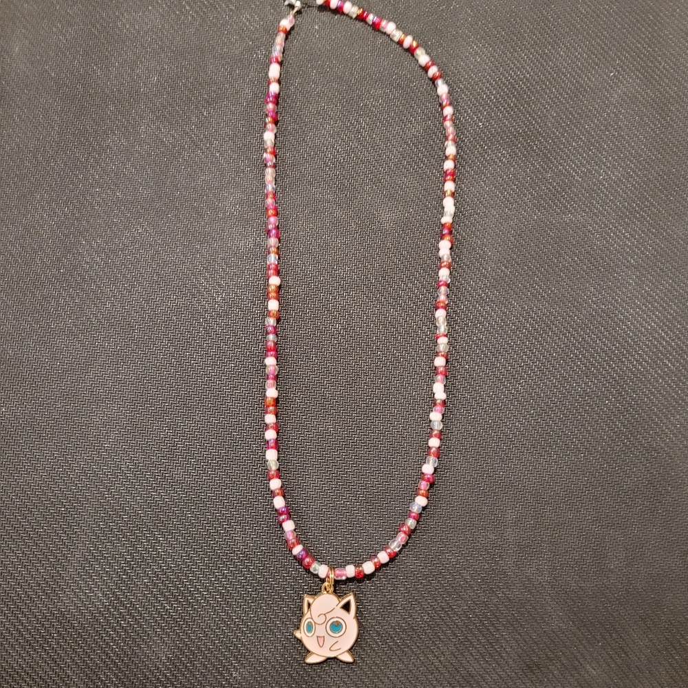 Jigglypuff Beaded Necklace - Picture 2 of 4